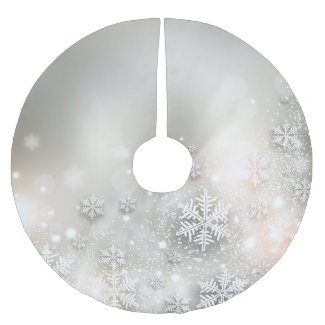 Christmas Holiday Elegant Snowflake Tree Skirt