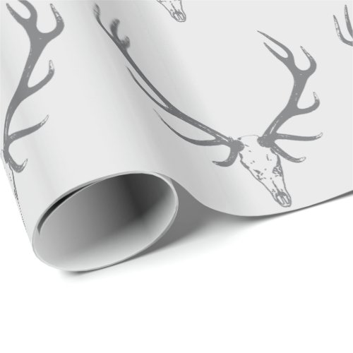 Christmas Holiday Elk Custom Monogram Wrapping Paper