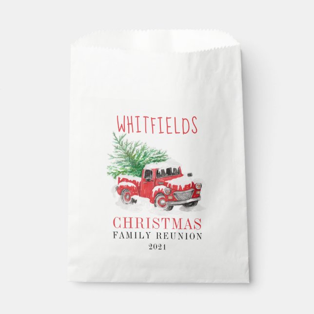 Christmas Holiday Family Reunion Favor Bag (Front)