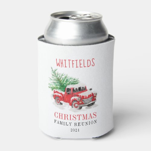 Christmas Holiday Family Reunion Personalized Can Cooler