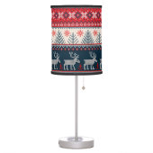 Christmas Holiday Faux Knit Pattern Nordic Theme Table Lamp (Left)