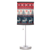 Christmas Holiday Faux Knit Pattern Nordic Theme Table Lamp (Right)