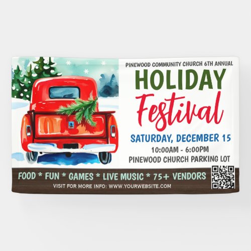 Christmas Holiday Festival Banner