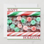Christmas Holiday festive Candy Canes&amp;hard candies Card