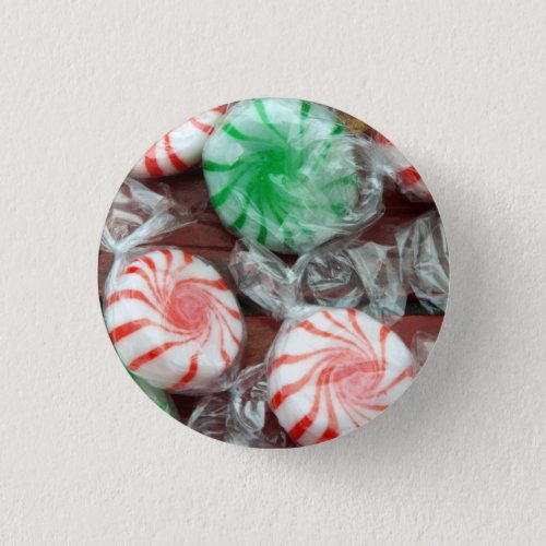 Christmas Holiday festive peppermint swirl candies Button