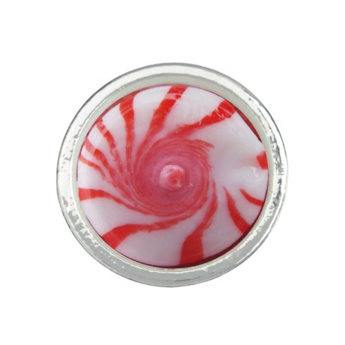 Christmas Holiday festive peppermint swirl candy Ring