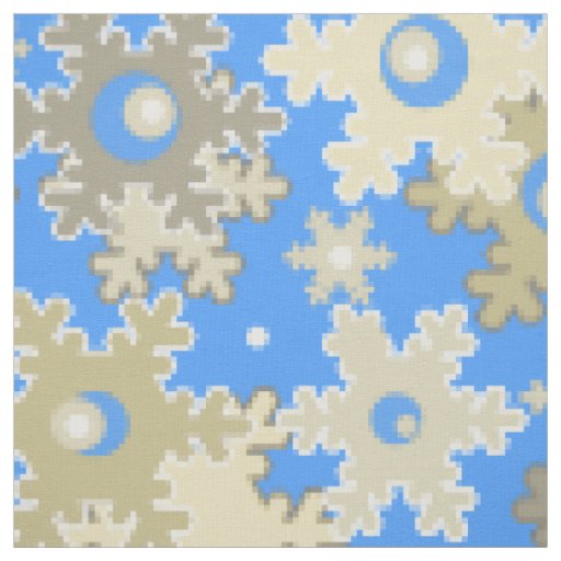 Christmas holiday festive winter snowflakes bright fabric