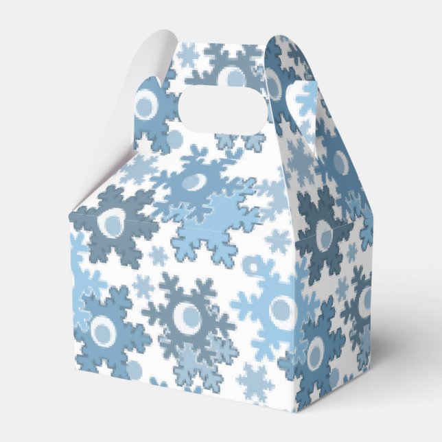 Christmas holiday festive winter snowflakes bright favor boxes (Front Side)