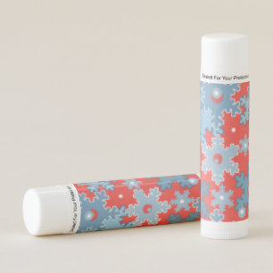 Christmas holiday festive winter snowflakes bright lip balm