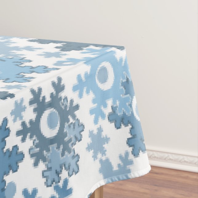 Christmas holiday festive winter snowflakes bright tablecloth (In Situ)