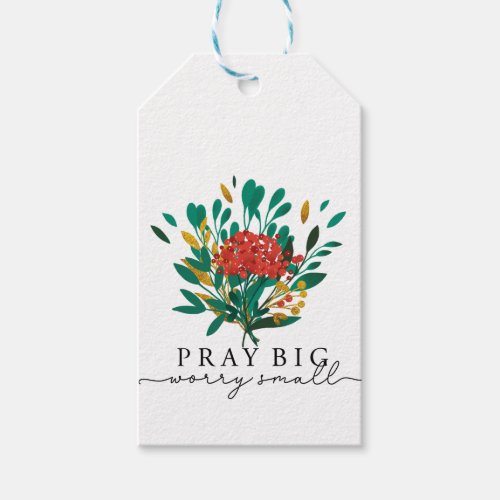 Christmas Holiday Floral Motivational Gift Tags