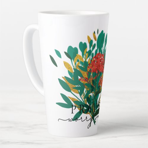 Christmas Holiday Floral Motivational Latte Mug