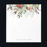 Christmas Holiday Floral Winter Notepad<br><div class="desc">Christmas Holiday Floral Winter Notepad
Every note you write will be an expression of the beauty of nature.</div>