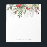 Christmas Holiday Floral Winter Notepad<br><div class="desc">Christmas Holiday Floral Winter Notepad
Every note you write will be an expression of the beauty of nature.</div>