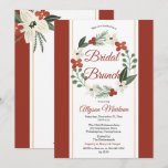 Christmas Holiday Floral Wreath Bridal Brunch Invitation
