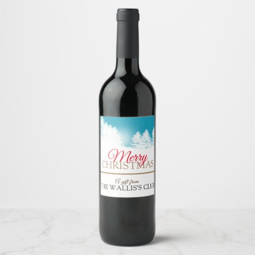 Christmas holiday for teacher wine label