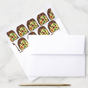 Christmas Holiday Fruit Cake Slice Fruitcake Envelope Liner
