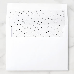 CHRISTMAS HOLIDAY fun festive snow spots black Envelope Liner