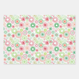 Christmas- Holiday geometric spirals  Wrapping Paper Sheets
