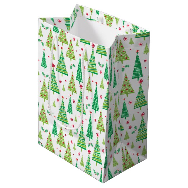 Christmas Holiday Gift Bag (Front Angled)