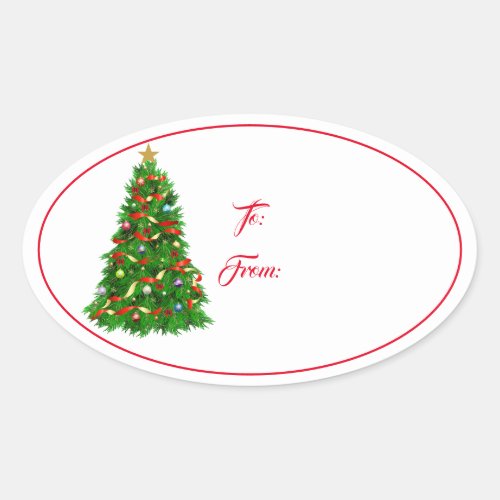 Christmas Holiday Gift Tag Sticker