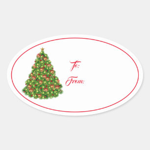 Christmas Holiday Gift Tag Sticker