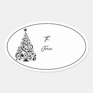 Christmas Holiday Gift Tag Sticker