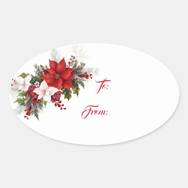 Christmas Holiday Gift Tag Sticker (Front)
