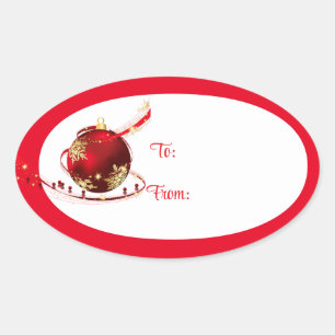 Christmas Holiday Gift Tag Stickers