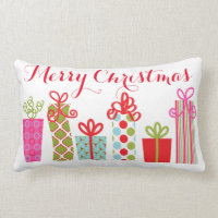 Christmas Holiday Gifts Lumbar Pillow