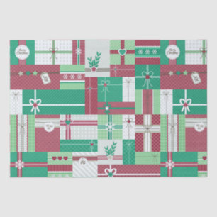 Christmas holiday gifts mosaic tissue paper