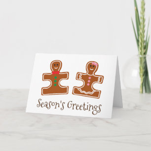 Christmas Holiday Ginger Puzzle Autism Awareness Card