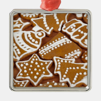Christmas Holiday Gingerbread Cookies Metal Ornament