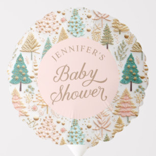 Christmas Holiday Girl Baby Shower Balloon