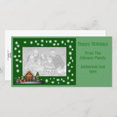 Christmas Holiday Girl Elf Scene Photo Card