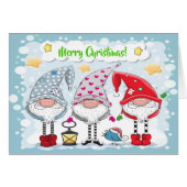Christmas / Holiday Gnomes Card (Front Horizontal)