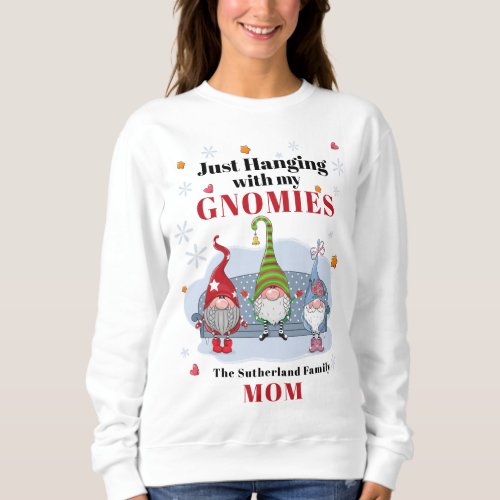 Christmas Holiday Gnomes Family Matching Mom Sweatshirt