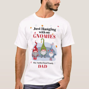 Christmas Holiday Gnomes Matching Family Dad T-Shirt