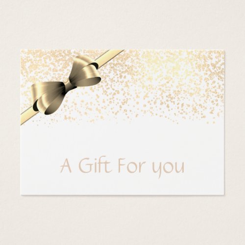 Christmasholiday gold confetti gift certificate