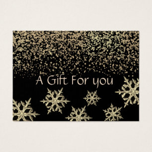 Christmas/holiday gold confetti gift certificate