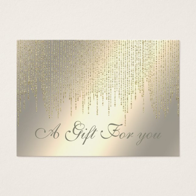 Christmas/holiday gold dazzle gift certificate (Front)