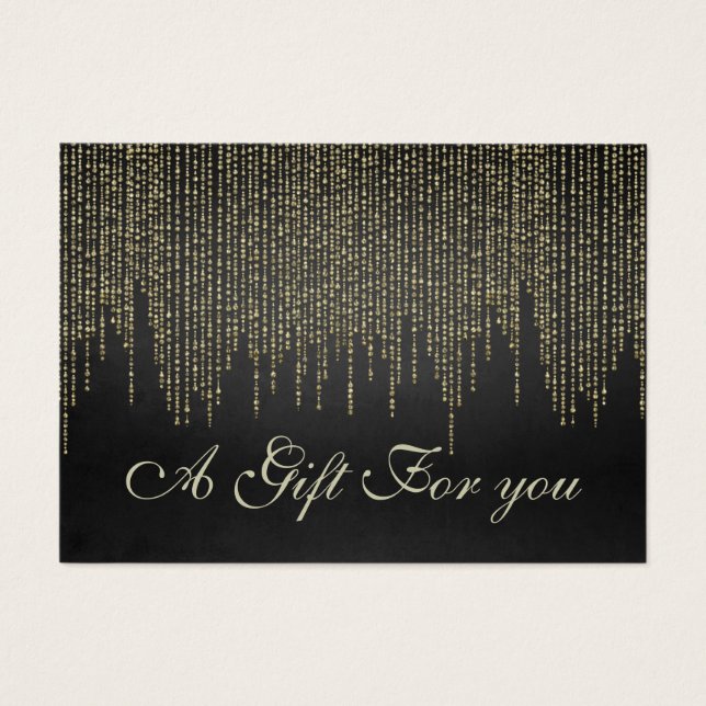 Christmas/holiday gold dazzle gift certificate (Front)