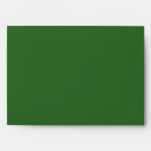 Christmas Holiday Gold Faux Foil Lined Green Envelope (Front)