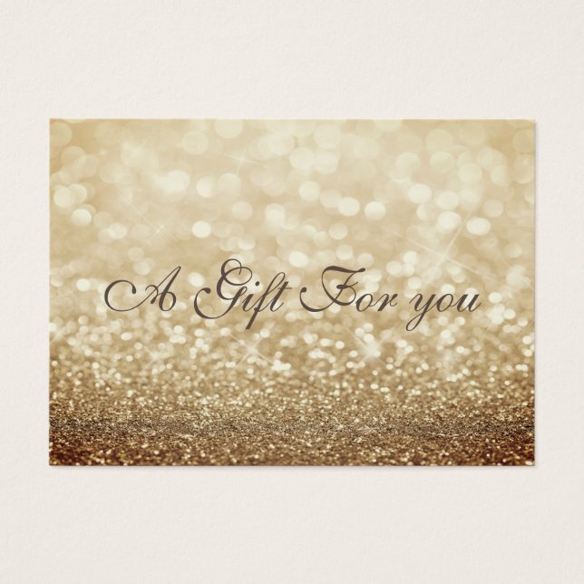Christmas/holiday gold glittery gift certificate (Front)