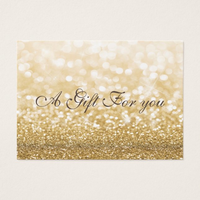 Christmas/holiday gold glittery gift certificate (Front)