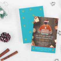 Christmas Holiday Griffon Dog Ugly Sweater Party Invitation