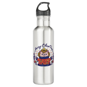 CHRISTMAS HOLIDAY HEDGEHOG STAINLESS STEEL WATER BOTTLE