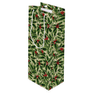 Christmas Holiday Holly Gift Bag