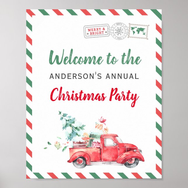 Christmas Holiday Home Welcome to the Party 8x10 Poster (Front)