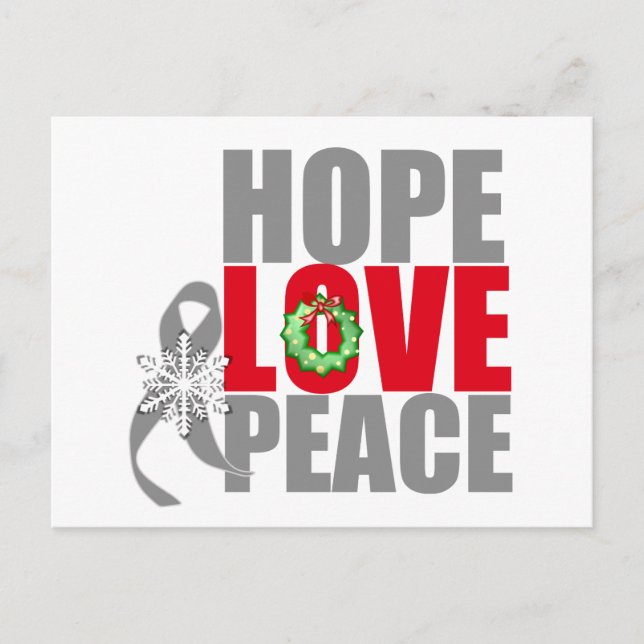 Christmas Holiday Hope Love Peace Brain Cancer (Front)